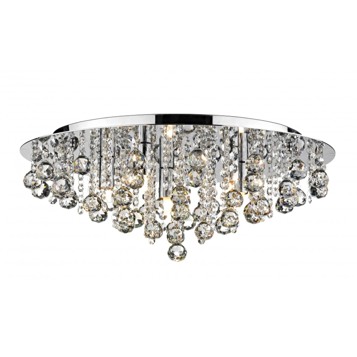 Pluto Dazzling Crystal Drop Flush Mount