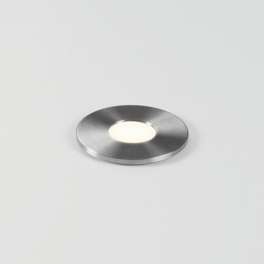 Terra Round 28 Exterior LED Ground Light in Stainless Steel