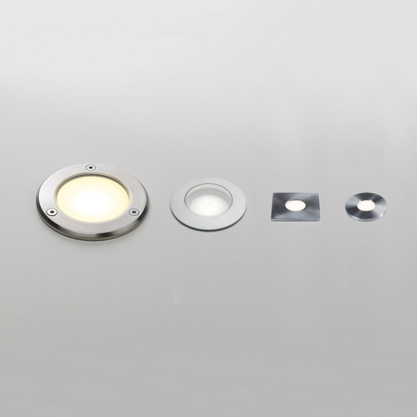 Terra 42 Round Exterior LED Ground Light in Anodised Aluminium