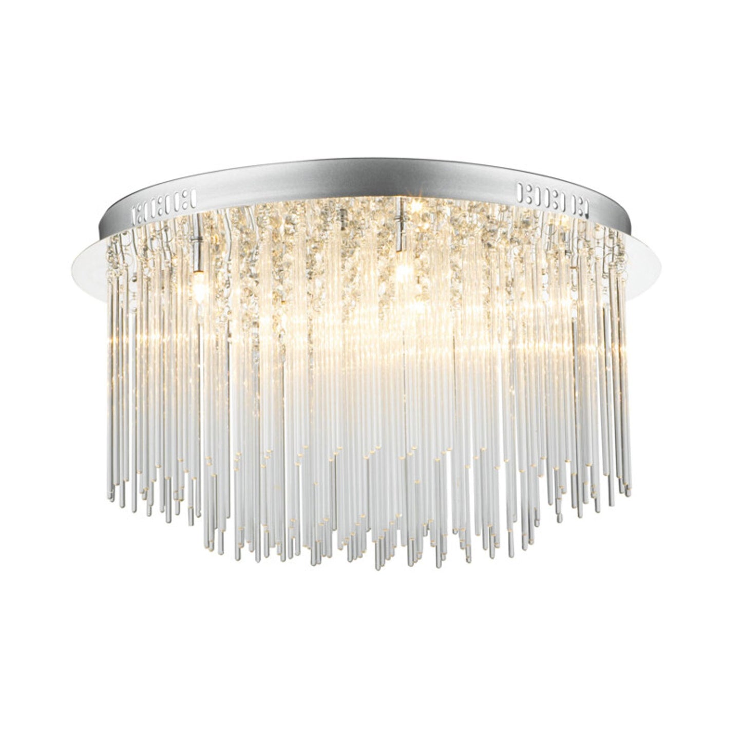 Icicle Eight-Light e Tube Flush Mount with Polished Chrom