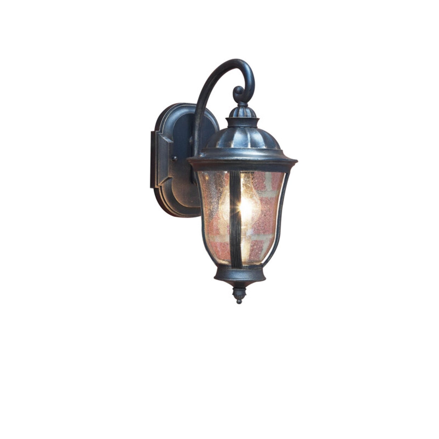 Johnson Wall Bracket Lantern Black Gold IP44