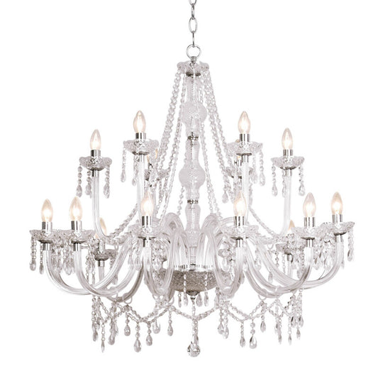 Katie 18-Light Chandelier with Polished Chrome & Acrylic Glass