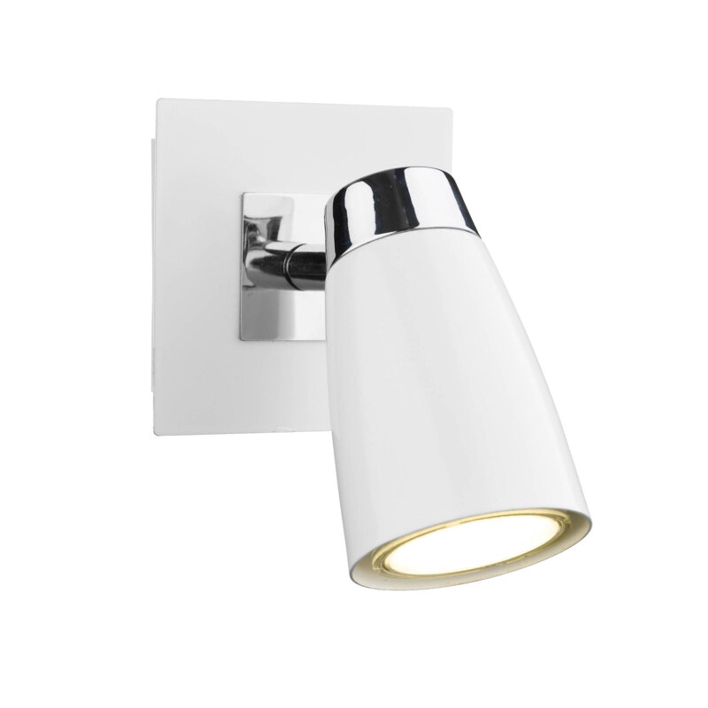 Loft Single Wall Spotlight with Polished Chrome Accents