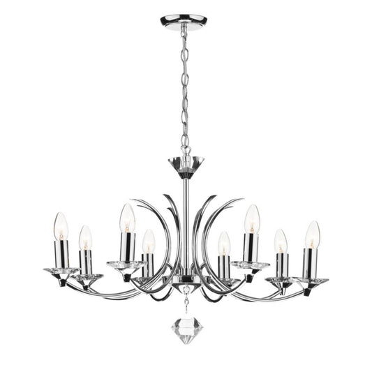 Medusa 8-Light Chandelier Polished Chrome