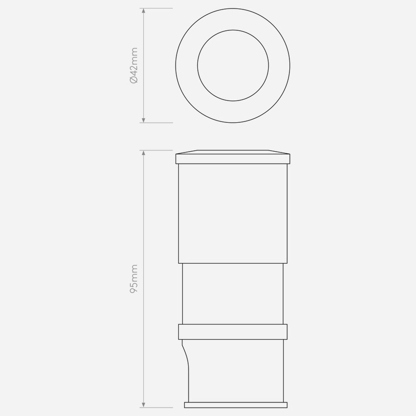 Terra 42 Round Exterior LED Ground Light in Anodised Aluminium