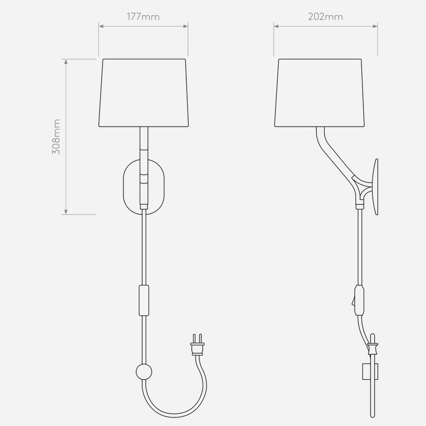 Arbor Plug-In Wall Light