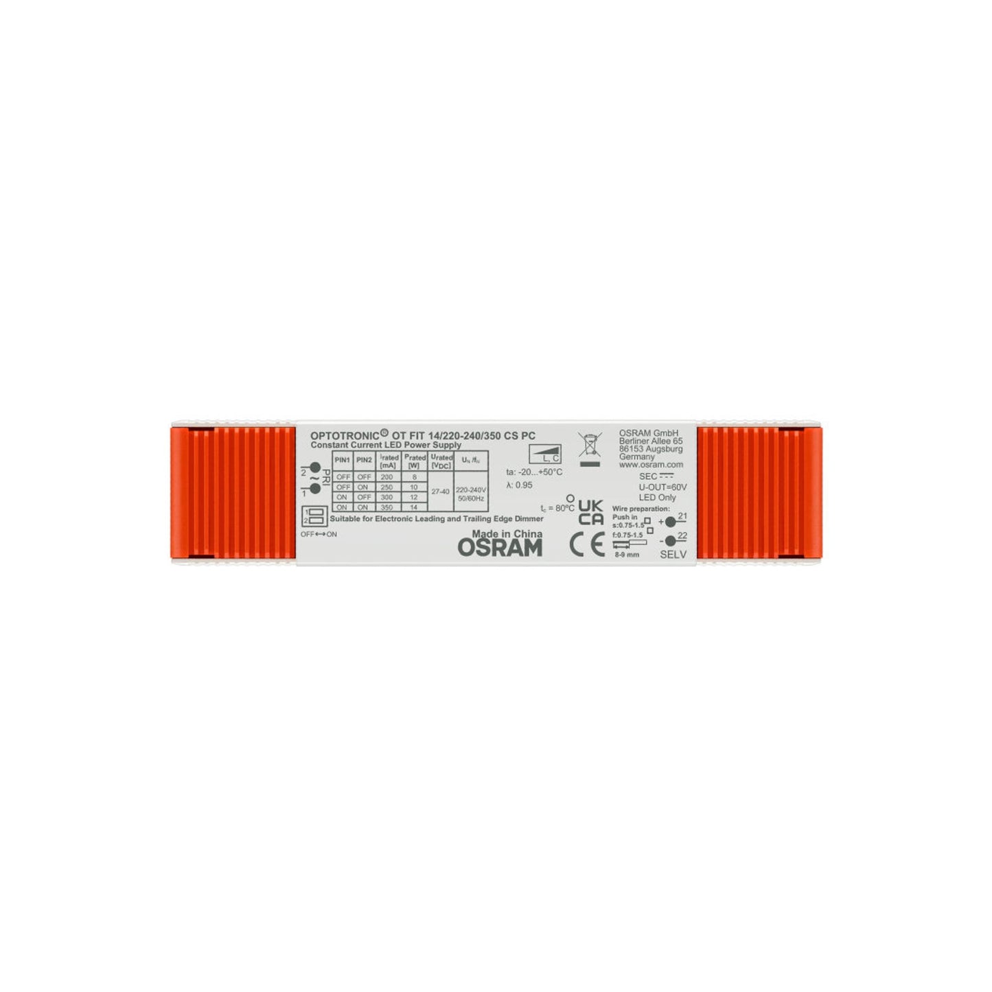 Phase Cut Dimmable, 14W 200-350mA