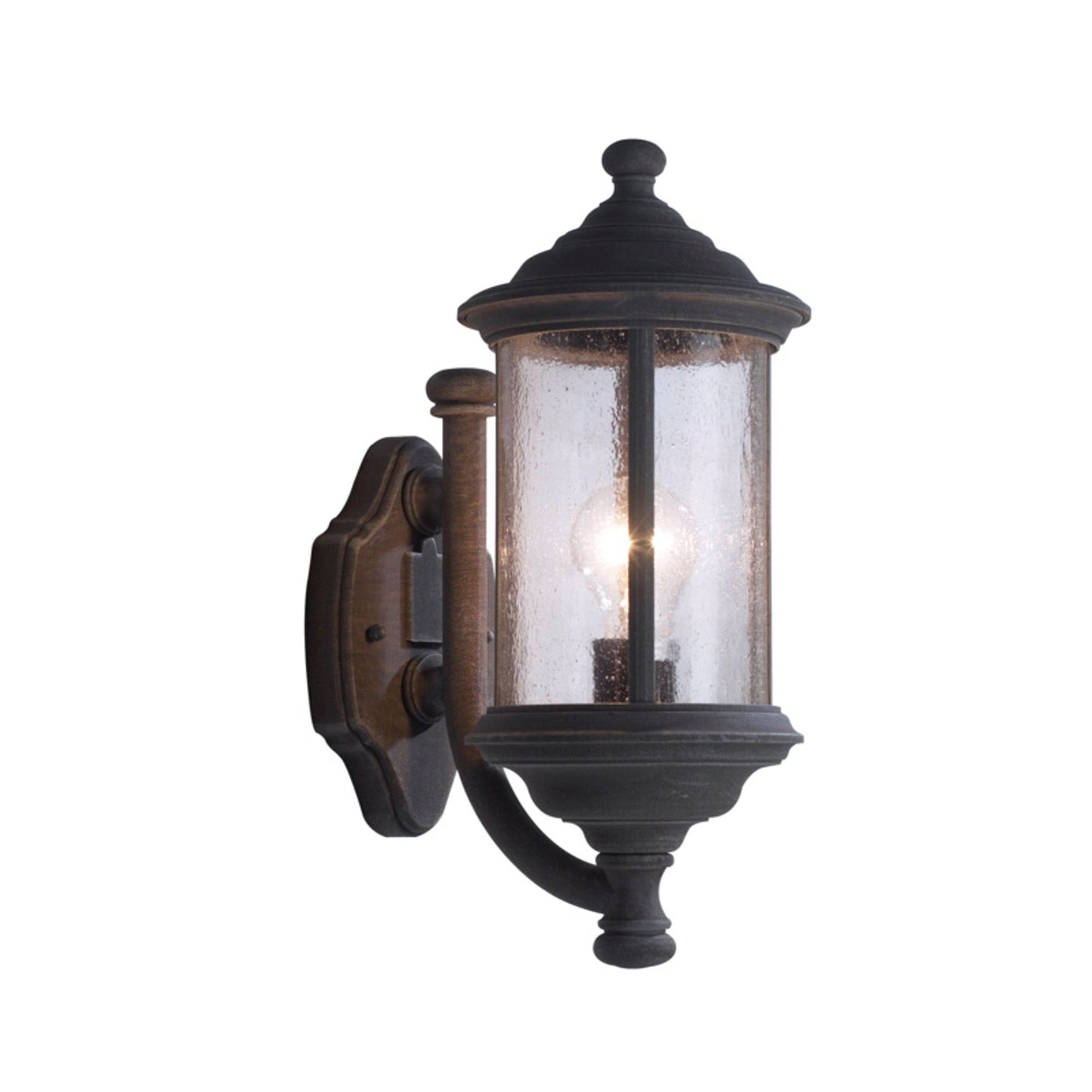 Brompton Wall Lantern IP43 with Textured Glass