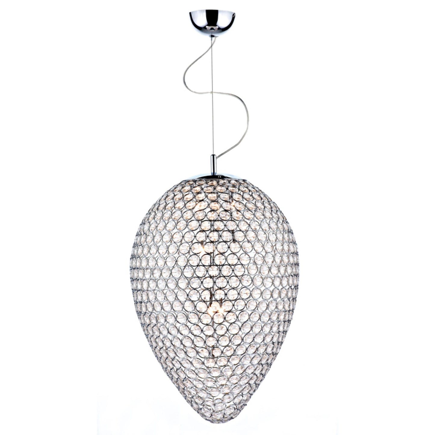 Frost Five-Light Adjustable Chrome Pendant