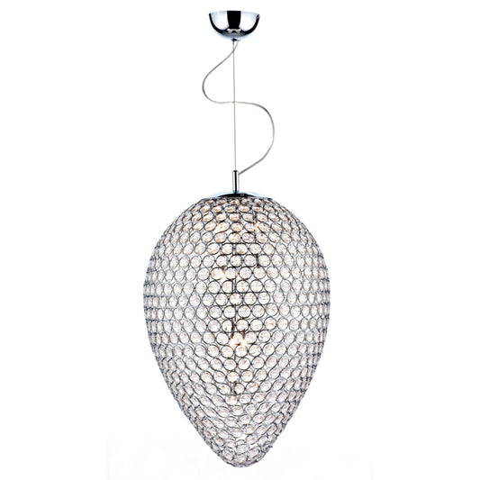 Frost Five-Light Adjustable Chrome Pendant