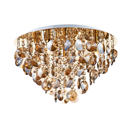 Jester 5-Light Ceiling Light with Crystal Glass Drops