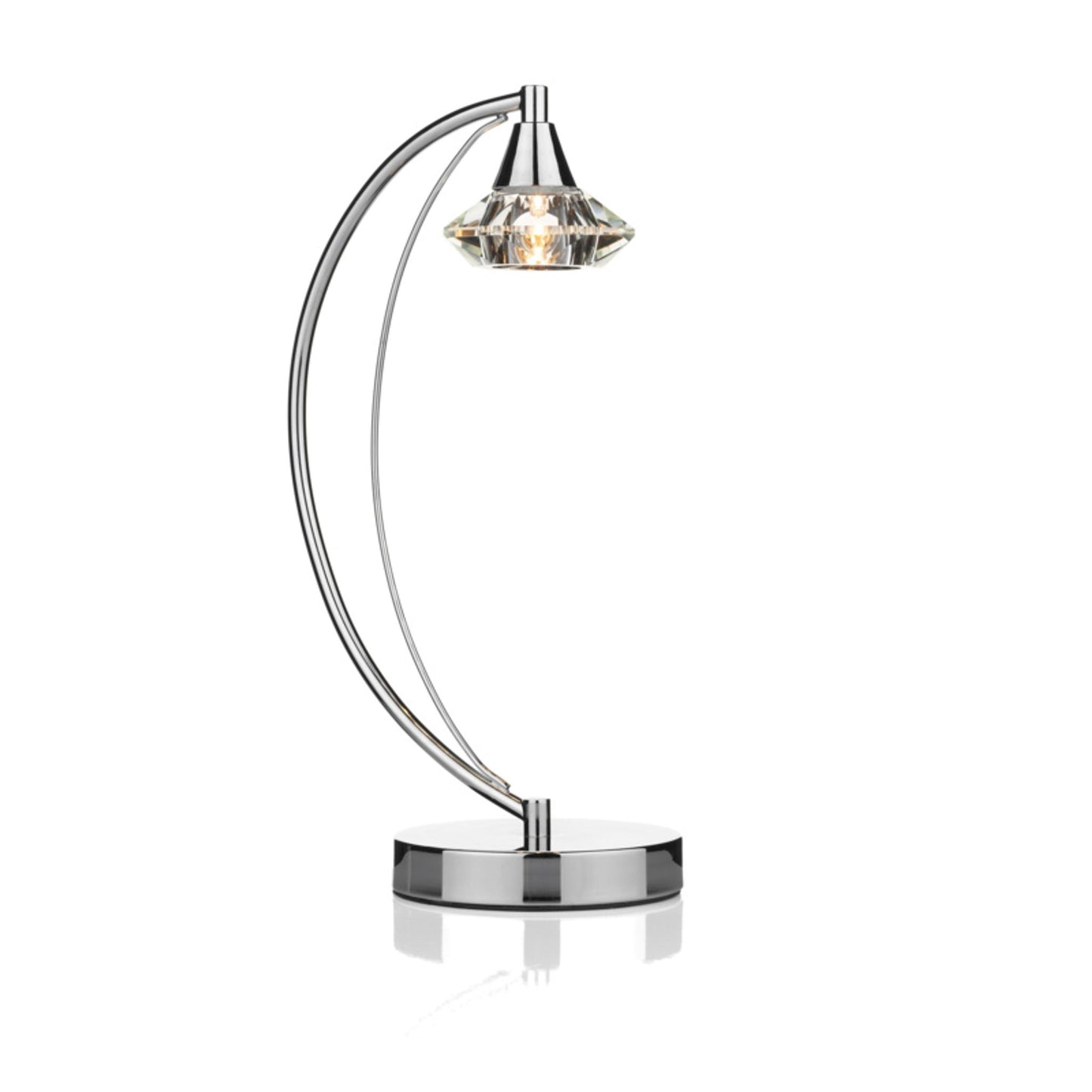 Luther 1-Light Table Lamp with Crystal Glass