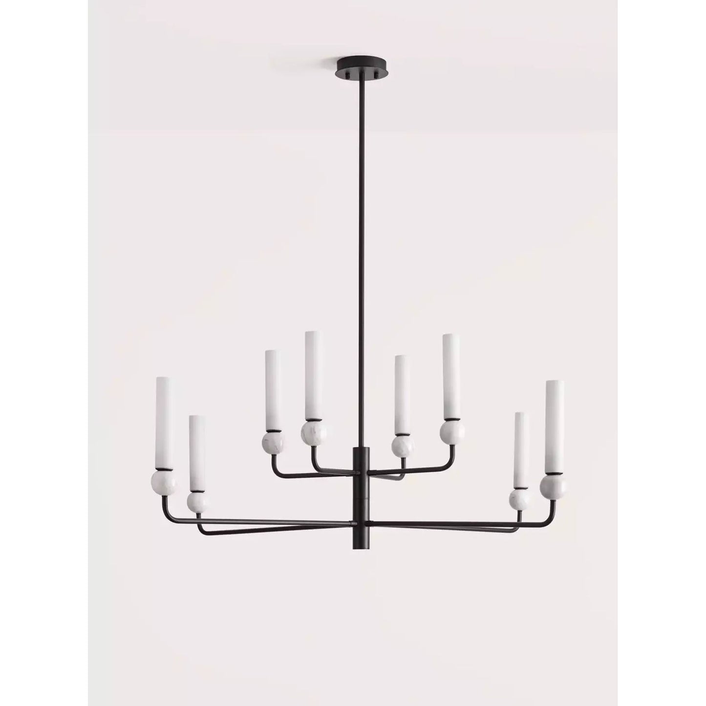 Delie 8-Light Chandelier with Opal Glass