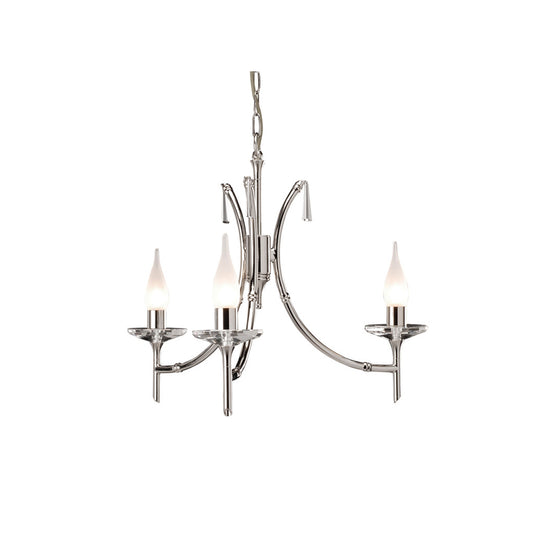 Brightwell 3-Light Chandelier Polished Nickel