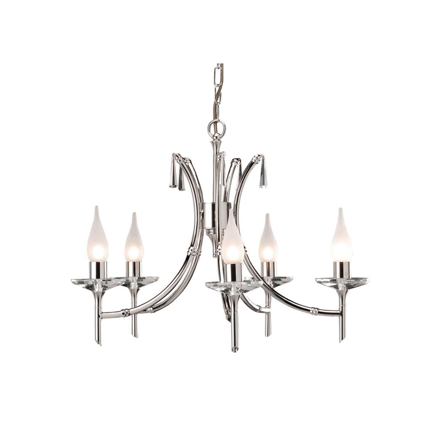 Brightwell 5-Light Chandelier Polished Nickel