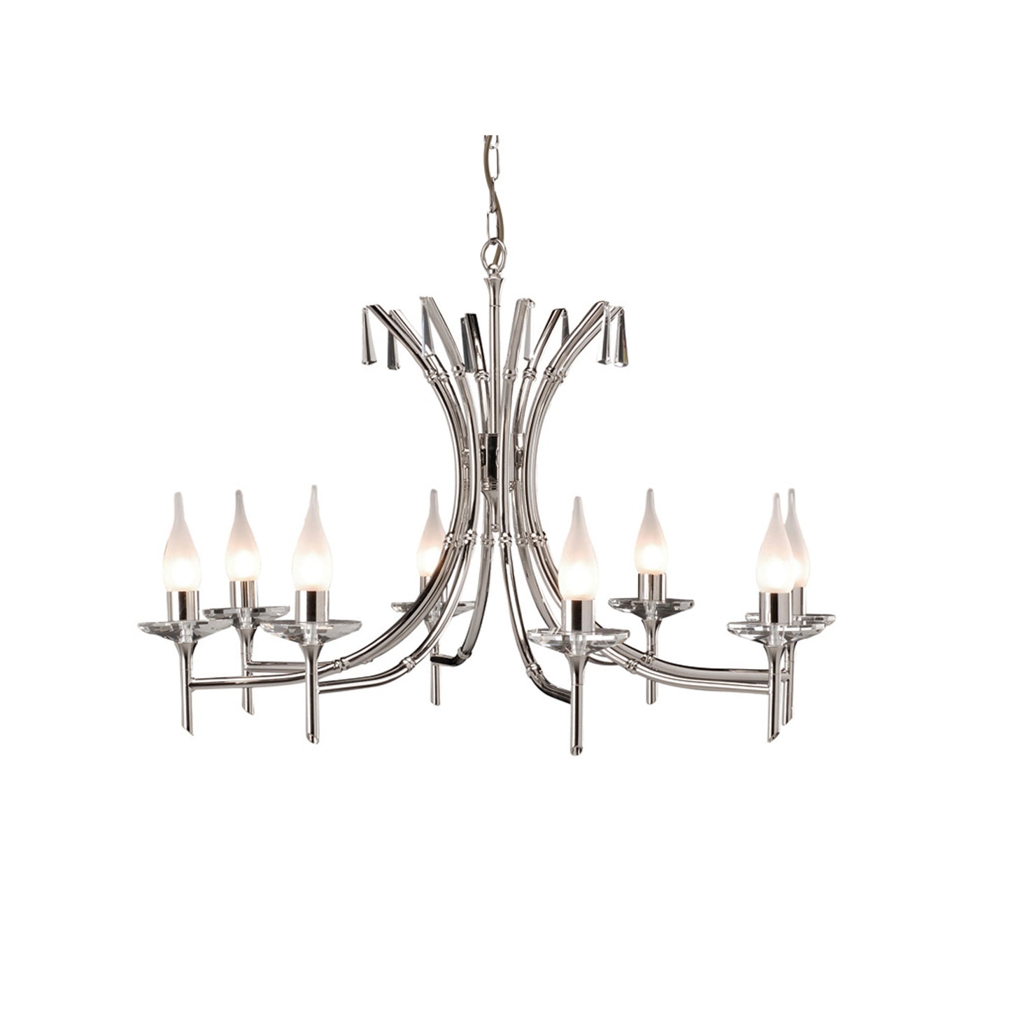 Brightwell 8-Light Chandelier Polished Nickel