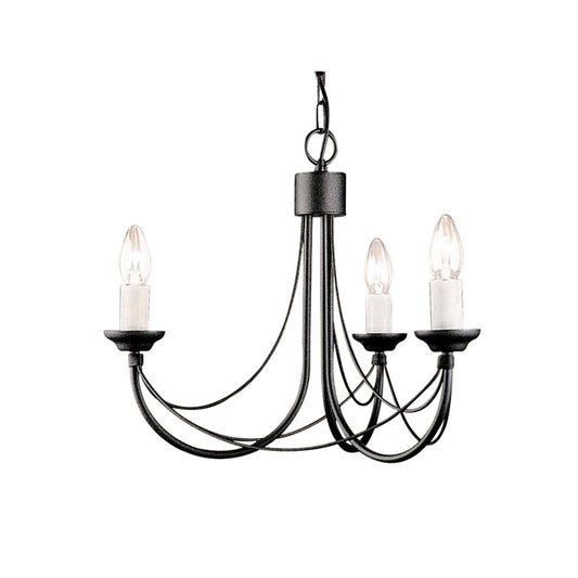 Carisbrooke 3-Light Chandelier Black