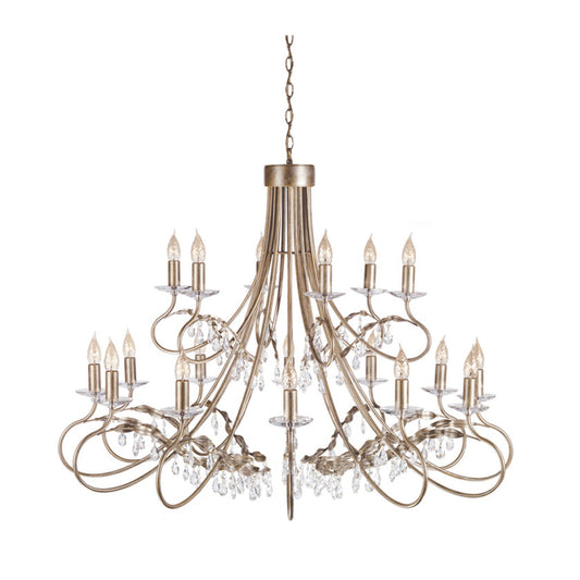 Christina 18-Light Chandelier Silver/Gold