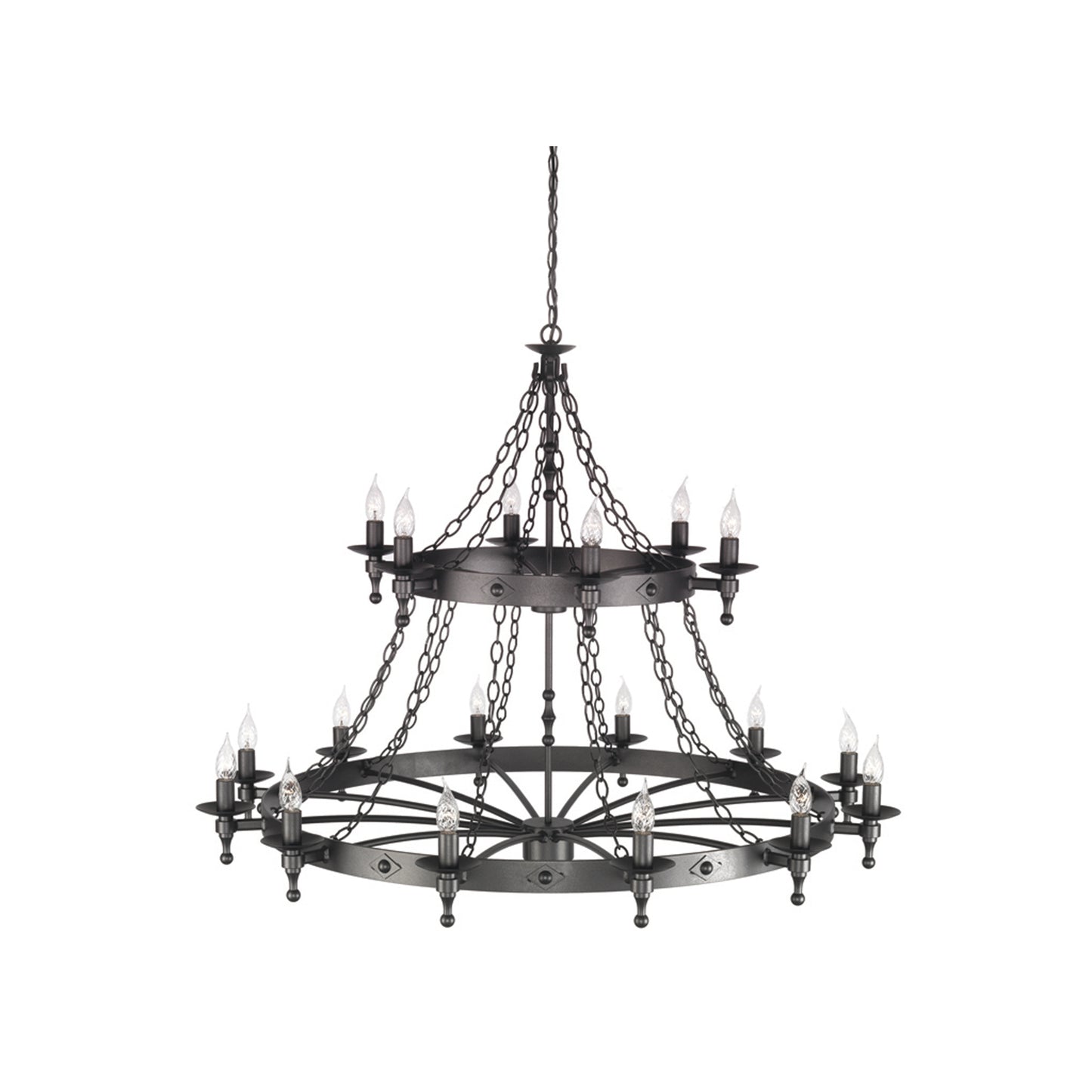 Warwick 18-Light Chandelier Graphite Black