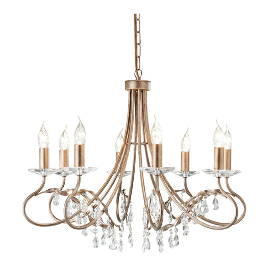 Christina 8-Light Chandelier Silver/Gold