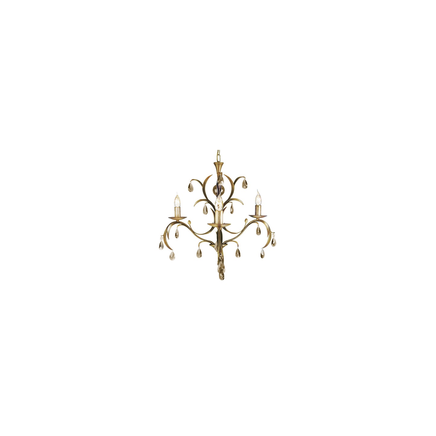 Lily 3-Light Chandelier Bronze Patina