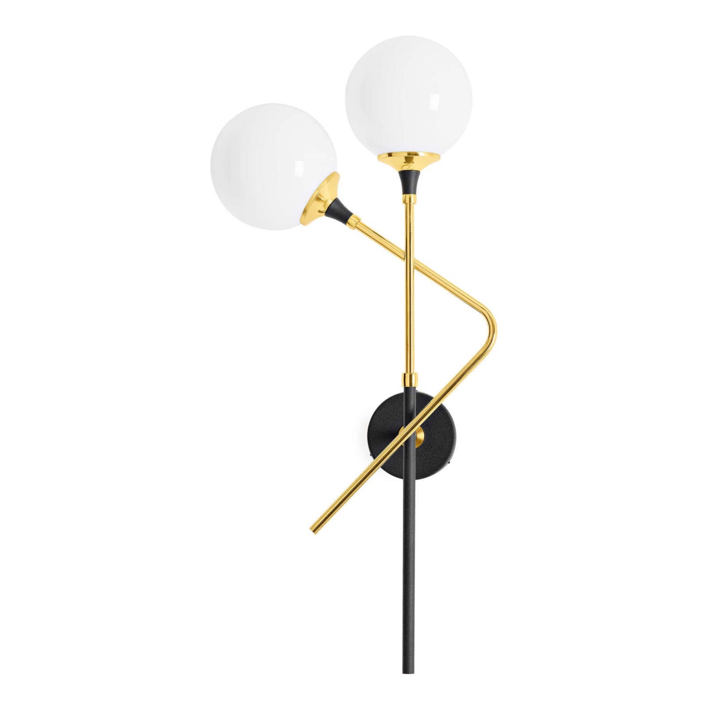 Galassia Double Wall Light in Gold & White