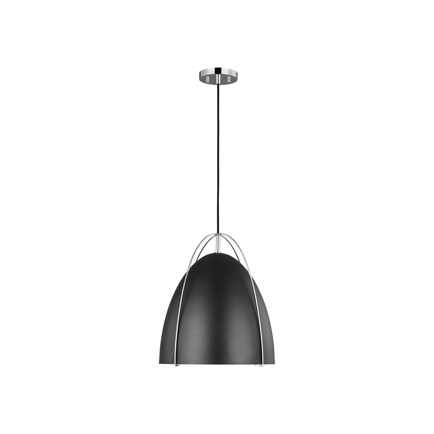 Norman One Light Pendant with Matt Black Shade