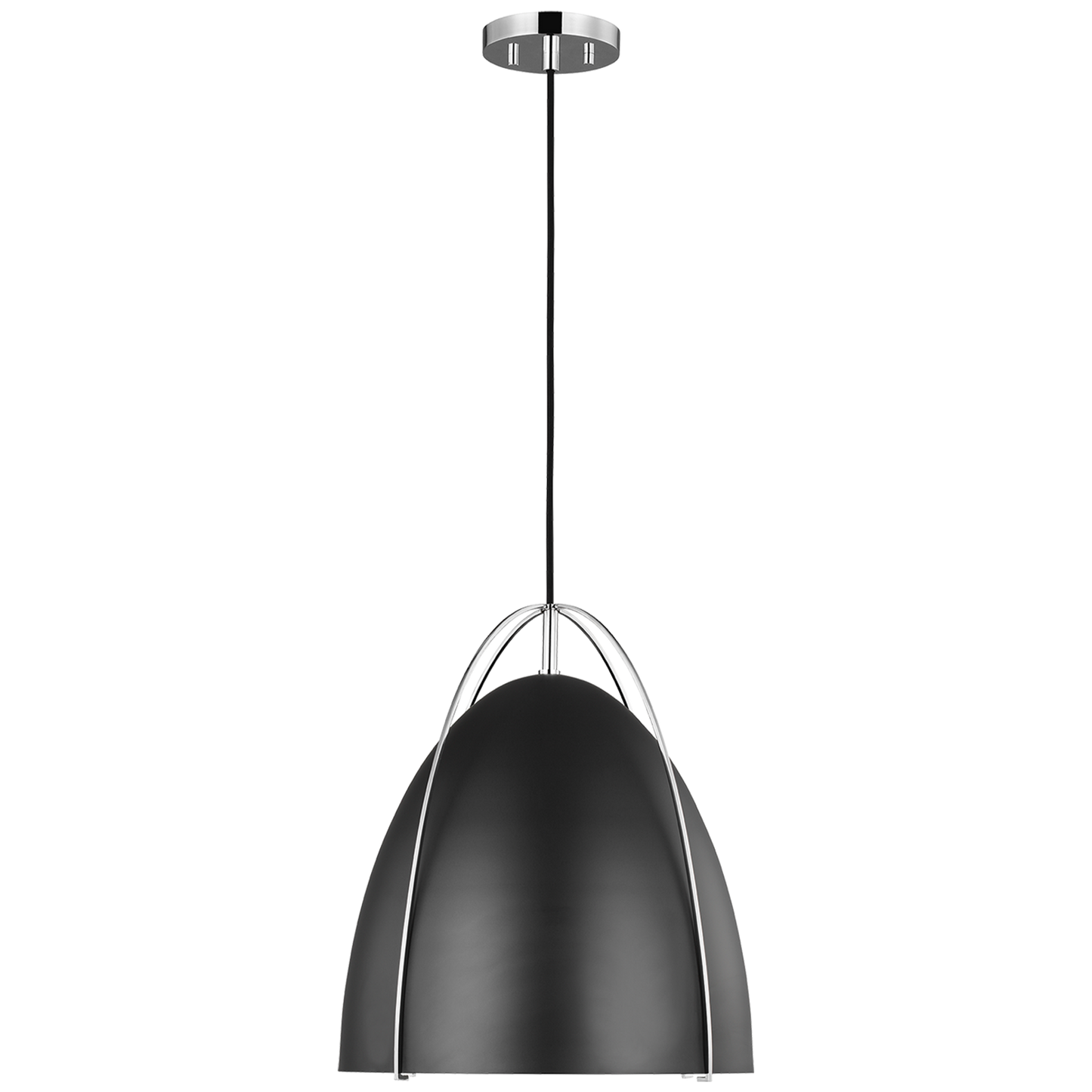 Norman One Light Pendant with Matt Black Shade