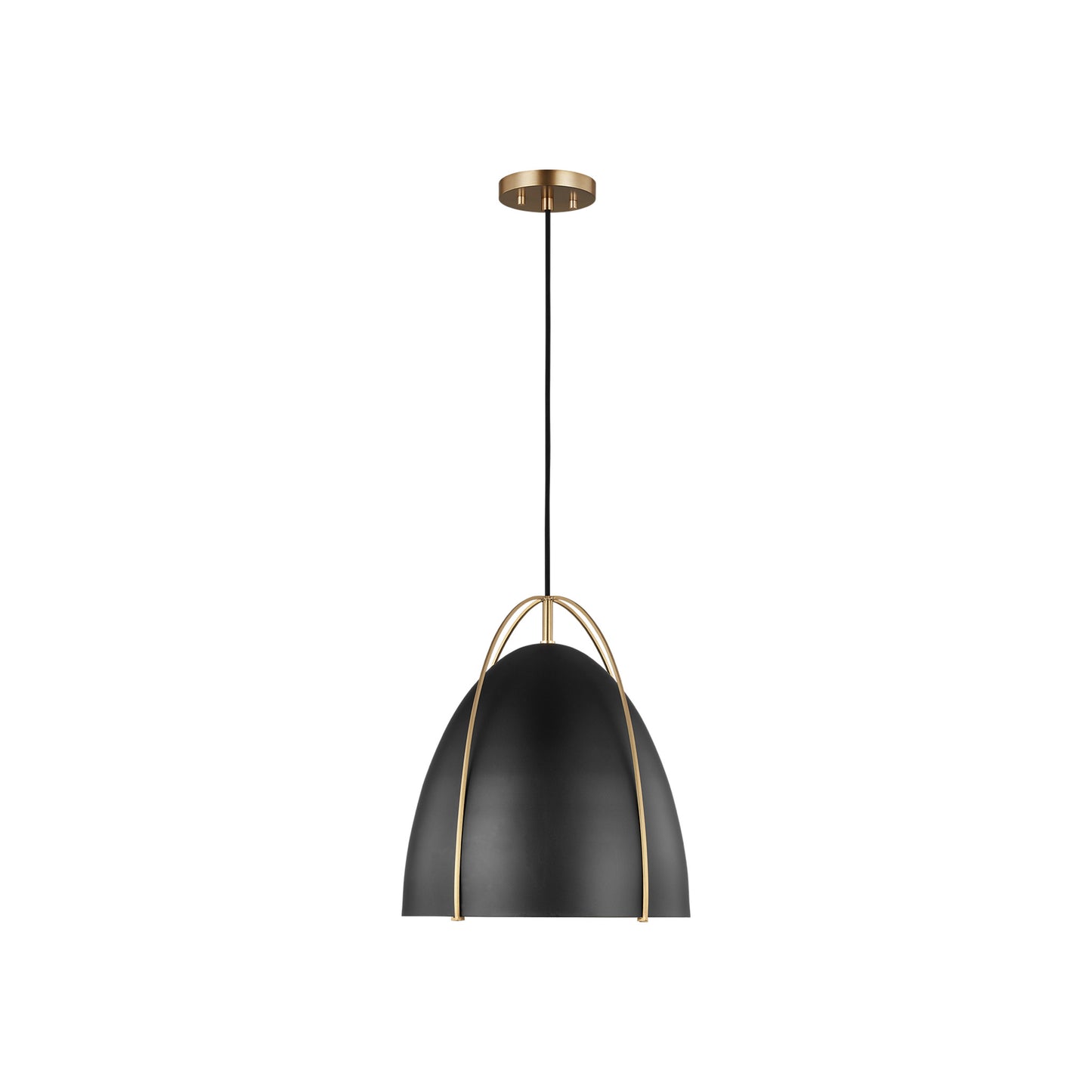 Norman One Light Pendant with Matt Black Shade