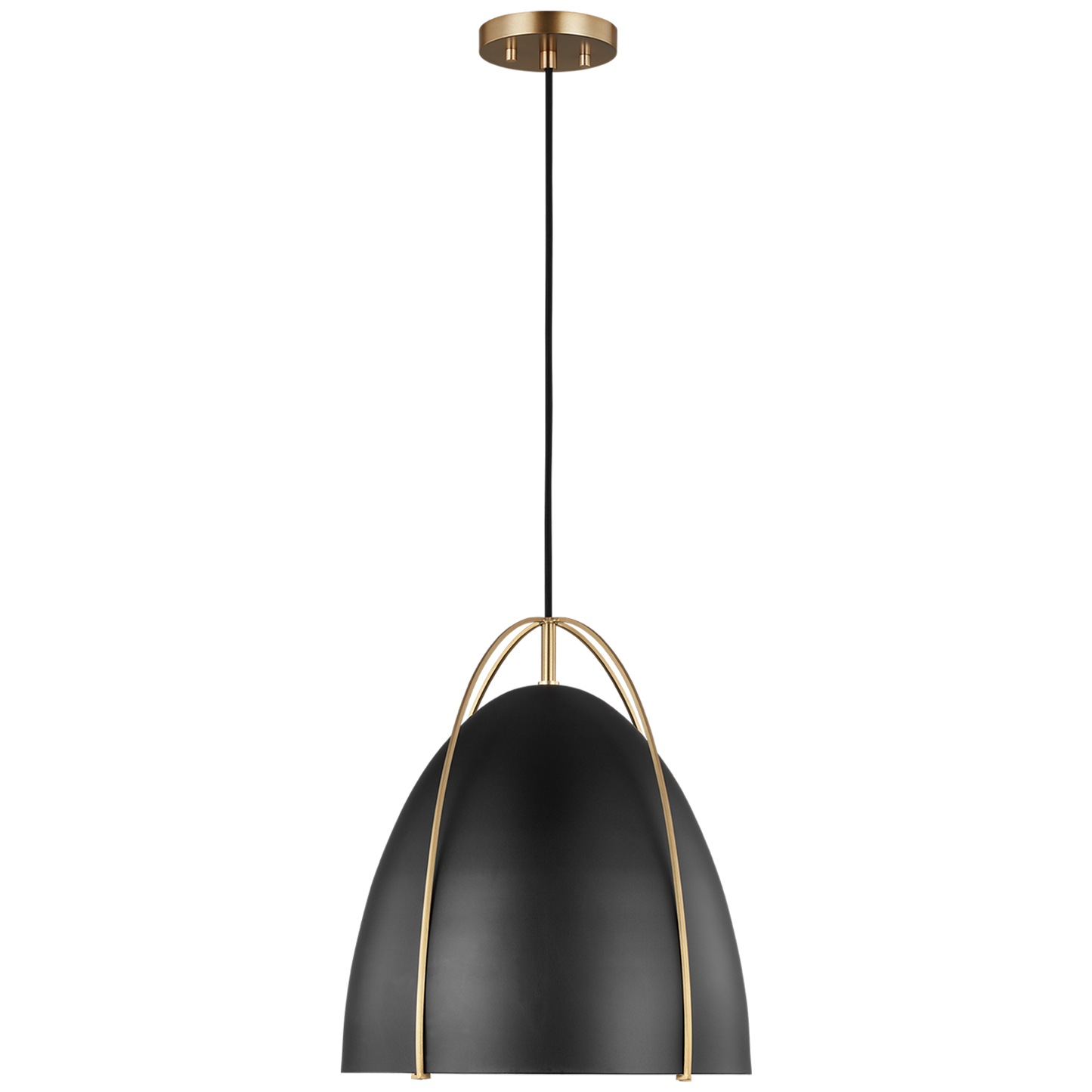 Norman One Light Pendant with Matt Black Shade