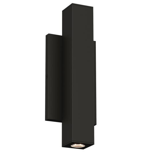 Chara Square Outdoor Wall Light in Black