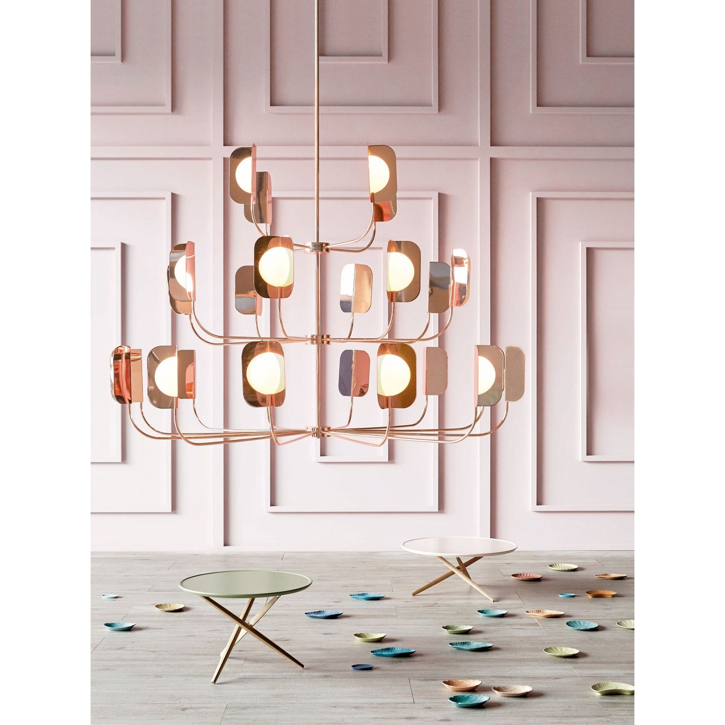 Leaf 24-Light Metal Chandelier