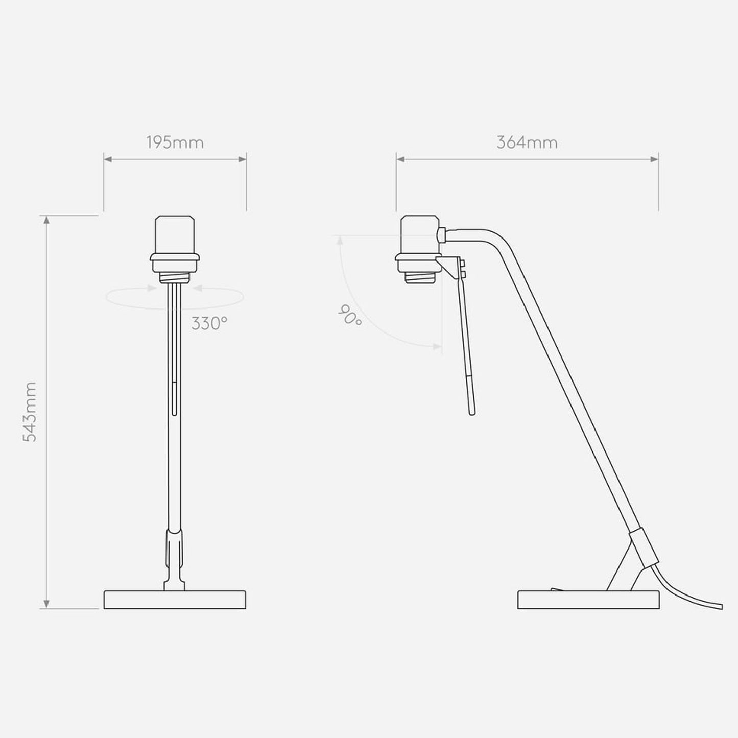 Edward Desk Lamp in Matt Black and Matt Gold