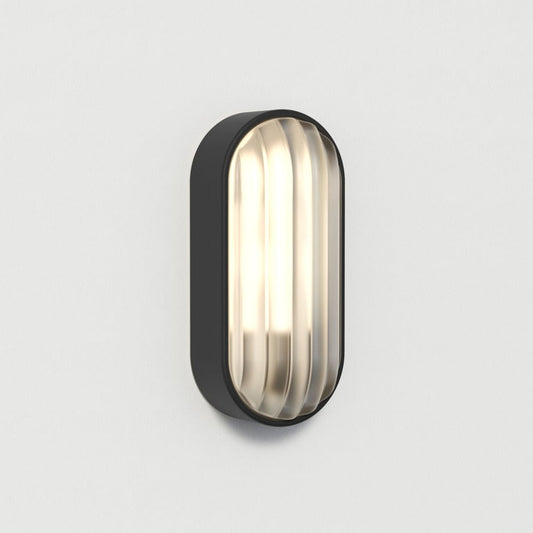 Montreal Oval Wall Light in Textured Black