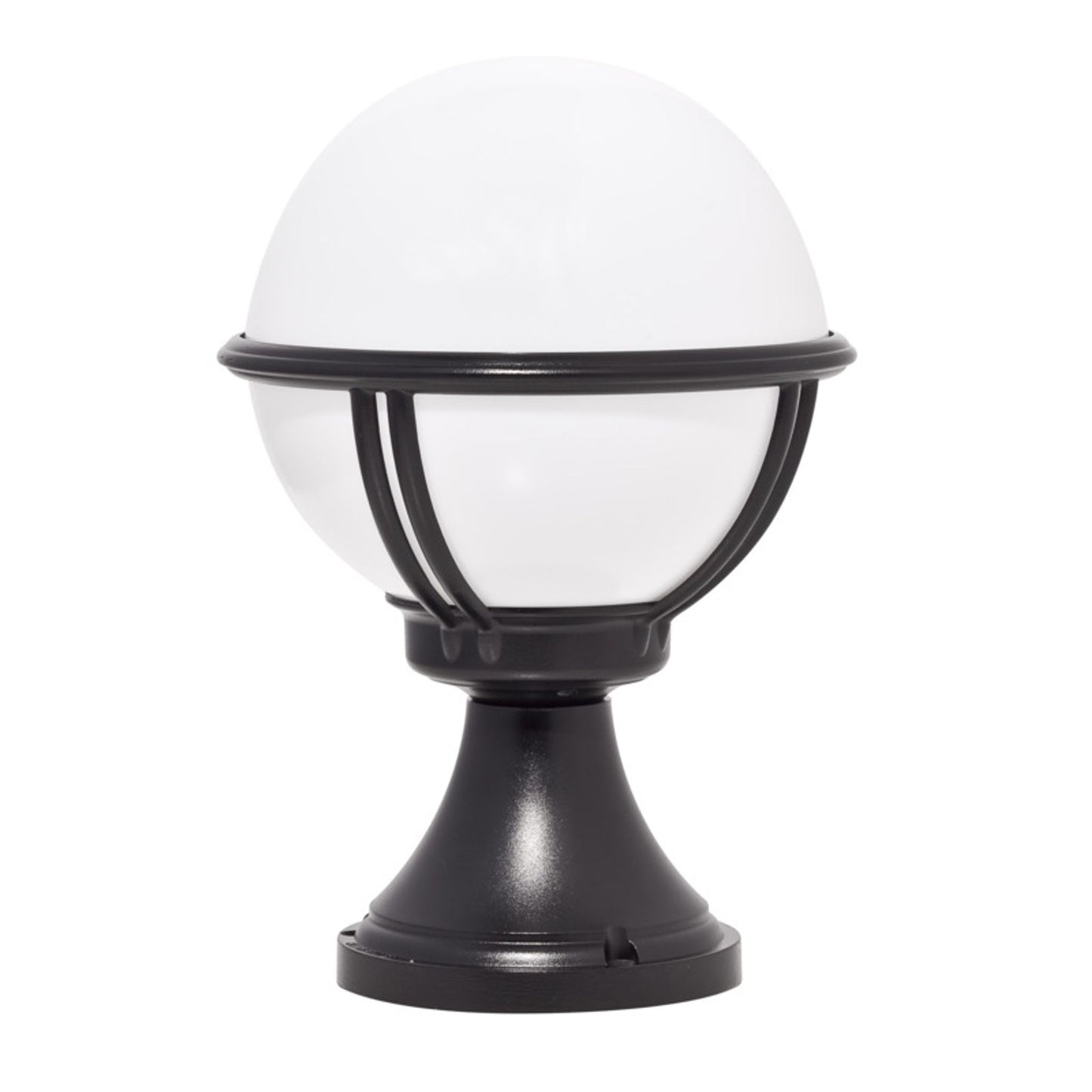 Boreal Model 6 Opal Glass Bollard with Cast Aluminium