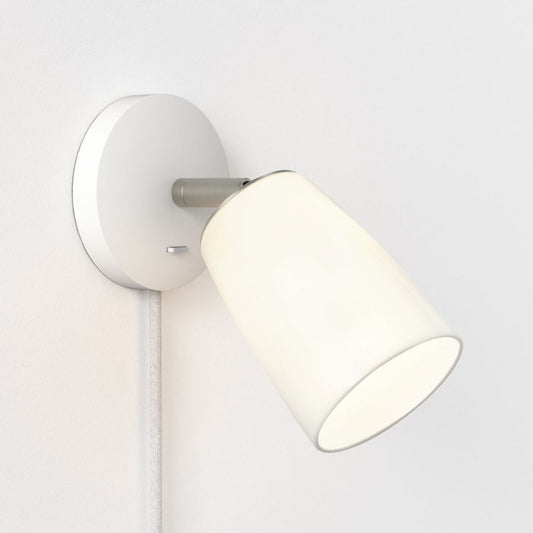 Carlton Plug-In Wall Light in Matt White