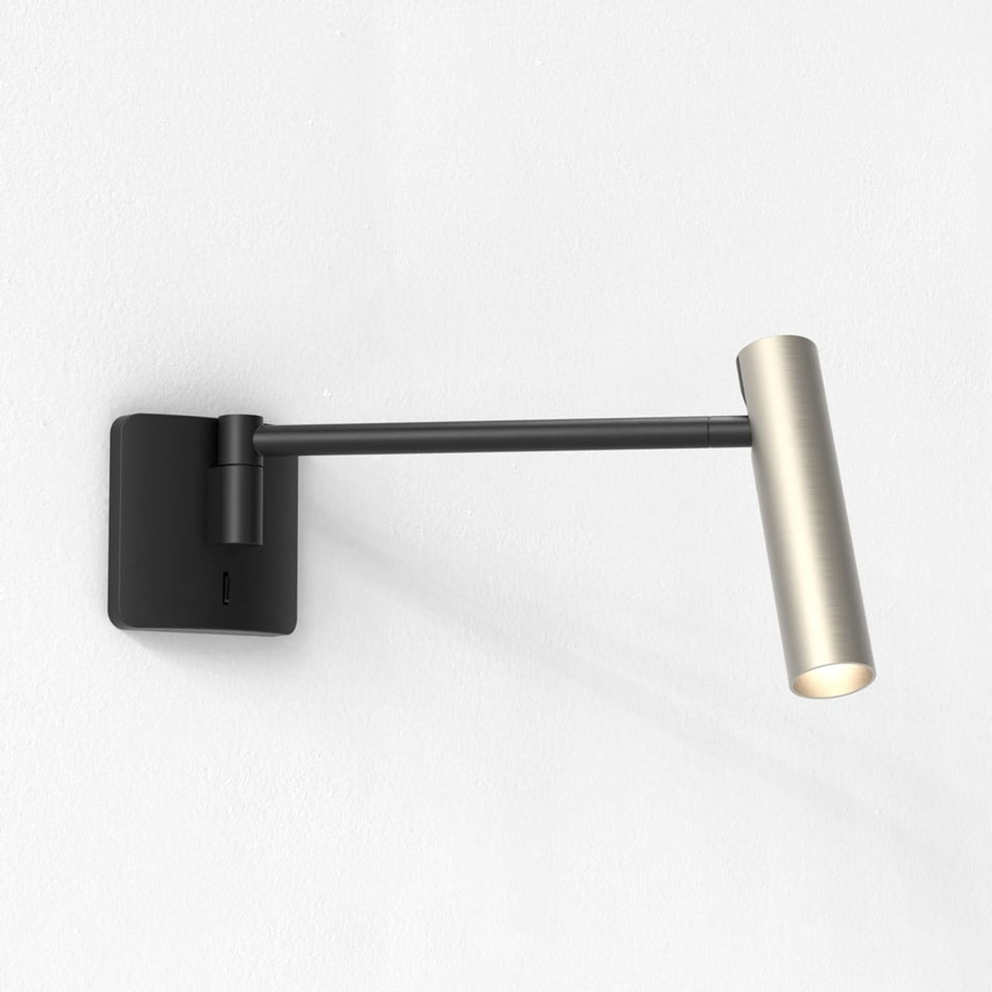 Leda Swing Arm Wall Light in Matt Black