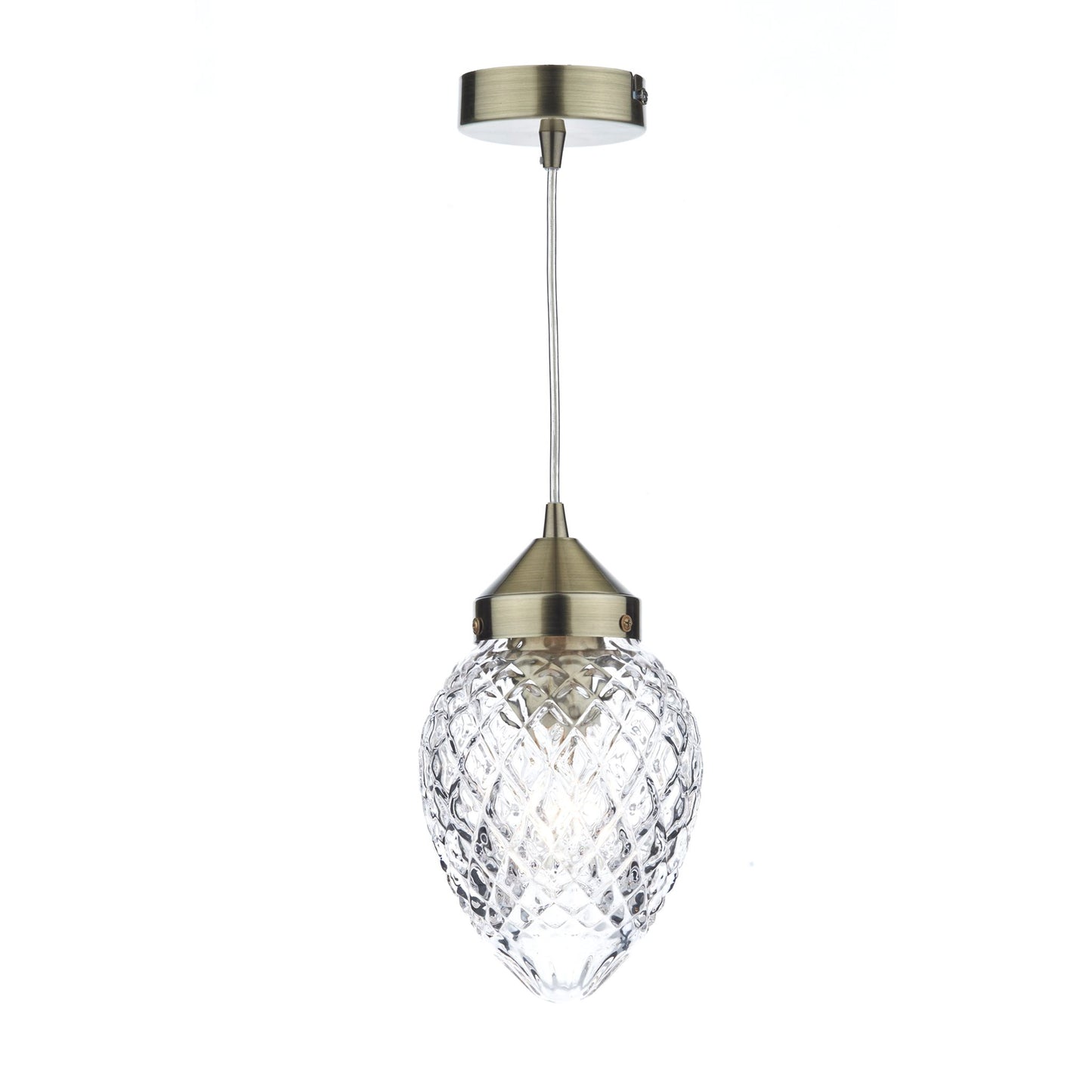 Agatha 1-Light Adjustable Glass Pendant