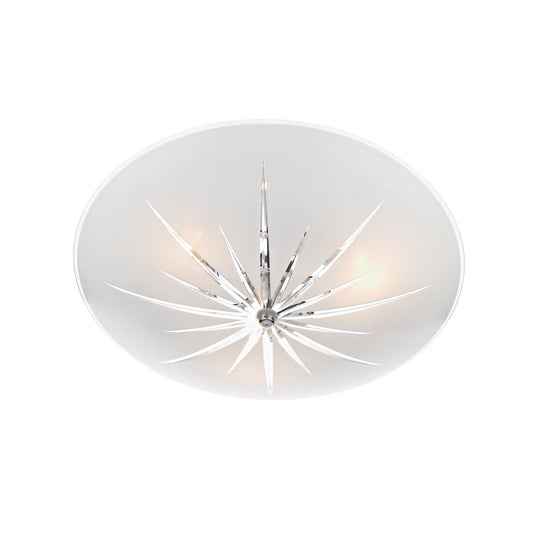 Albany 3-Light Semi Flush Mount with Frosted Glass