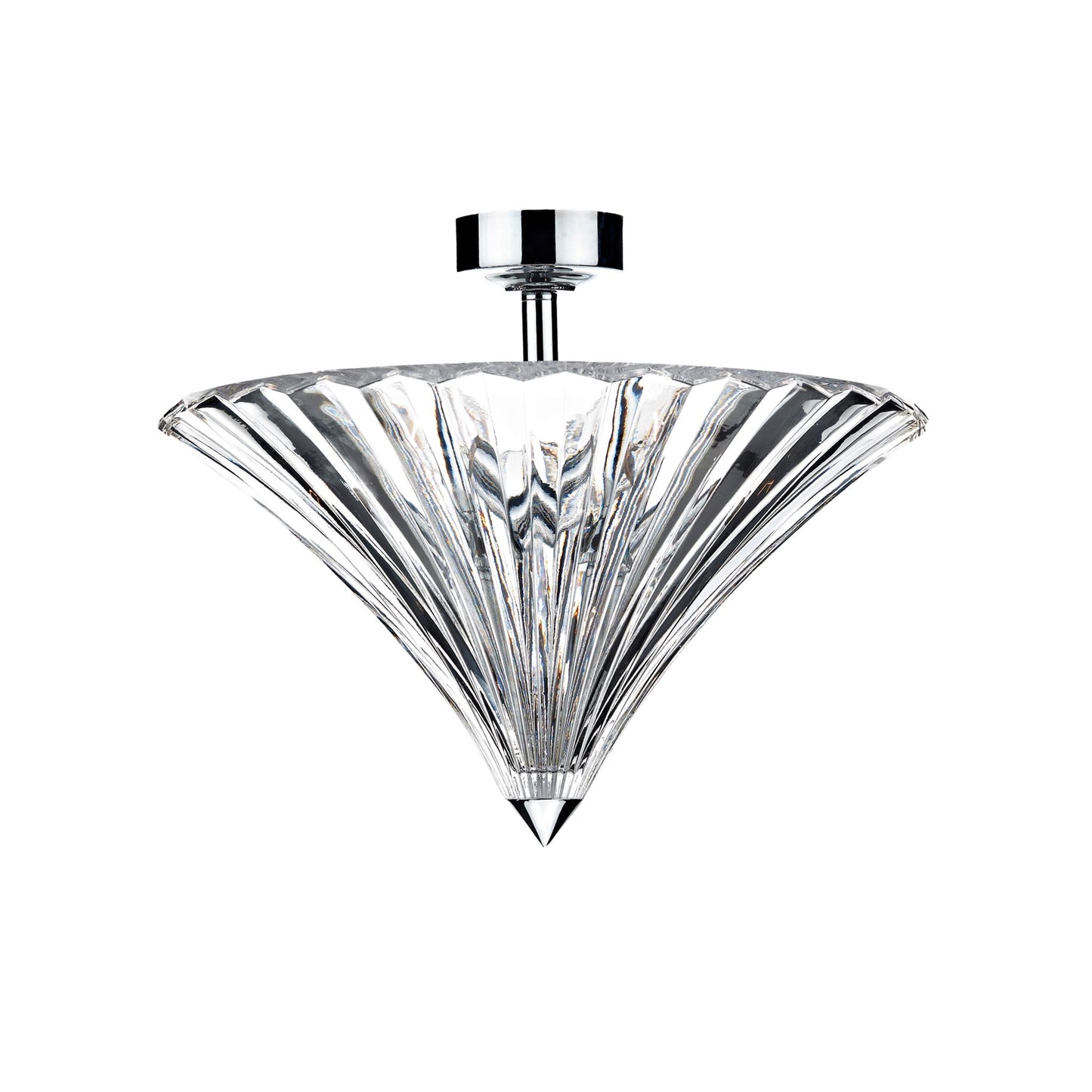 Ardeche 3-Light Flush Mount Polished Chrome