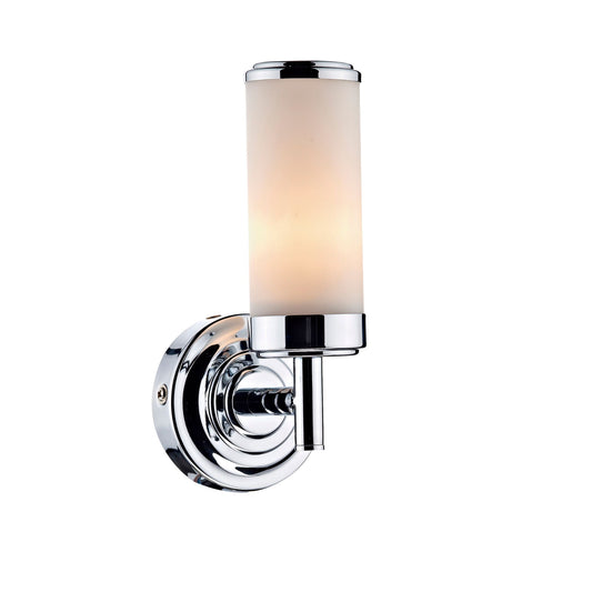 Century Single Wall Bracket Polished Chrome with Opal Glass