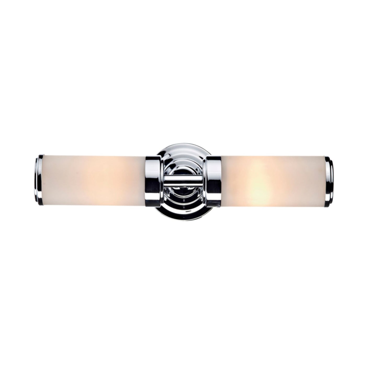 Century Double Wall Bracket Polished Chrome with Opal Glass