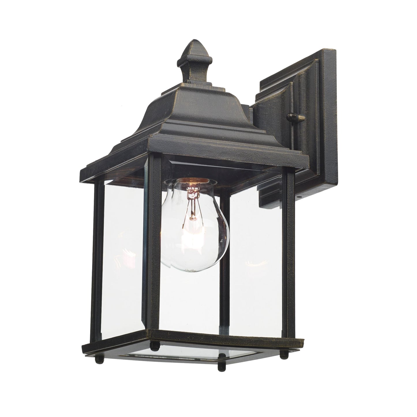 Doyle Wall Bracket Lantern Black Gold