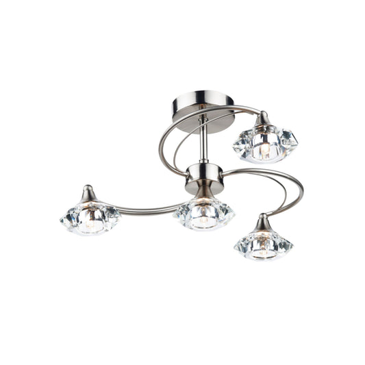 Luther 4-Light Crystal Flush Mount