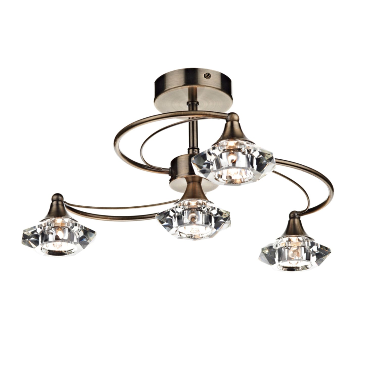 Luther 4-Light Crystal Flush Mount