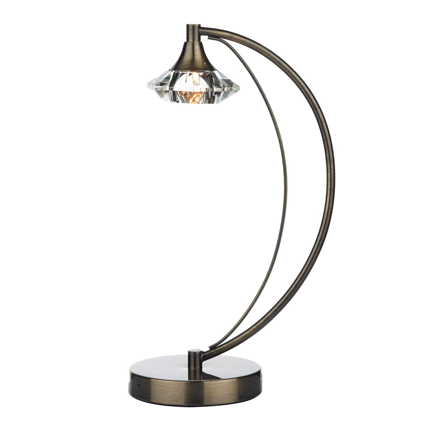 Luther 1-Light Table Lamp with Crystal Glass