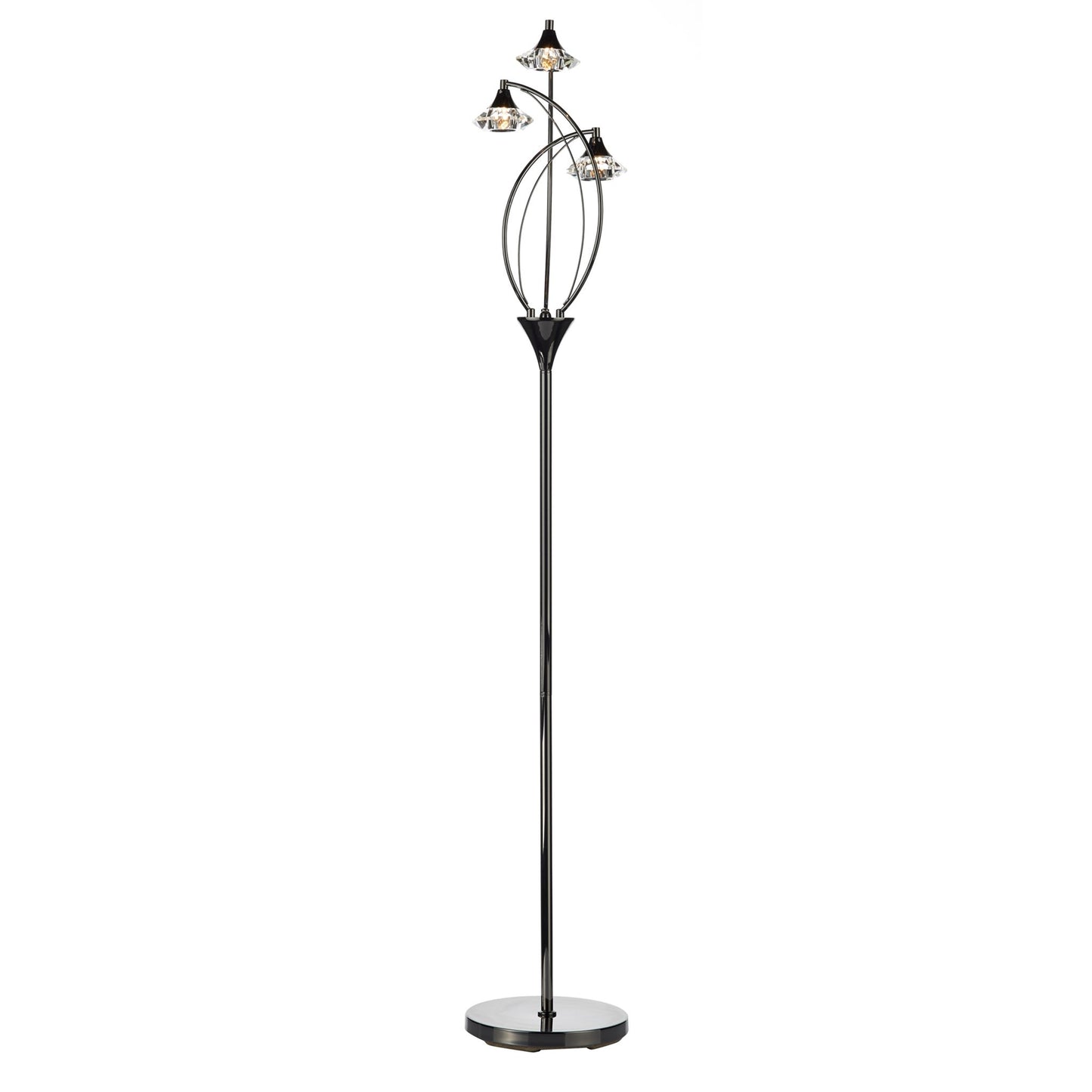 Luther 3-Light Floor Lamp with Crystal Glass