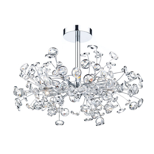 Oberoi 6-Light Crystal Semi Flush