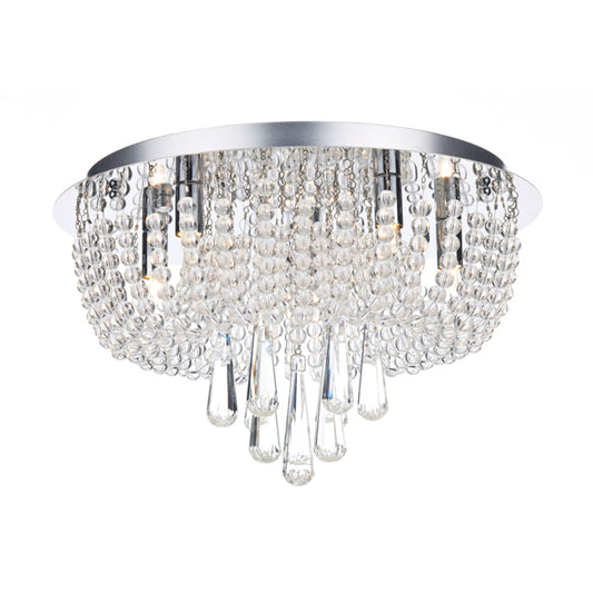 Saigon 5-Light Crystal Flush Mount