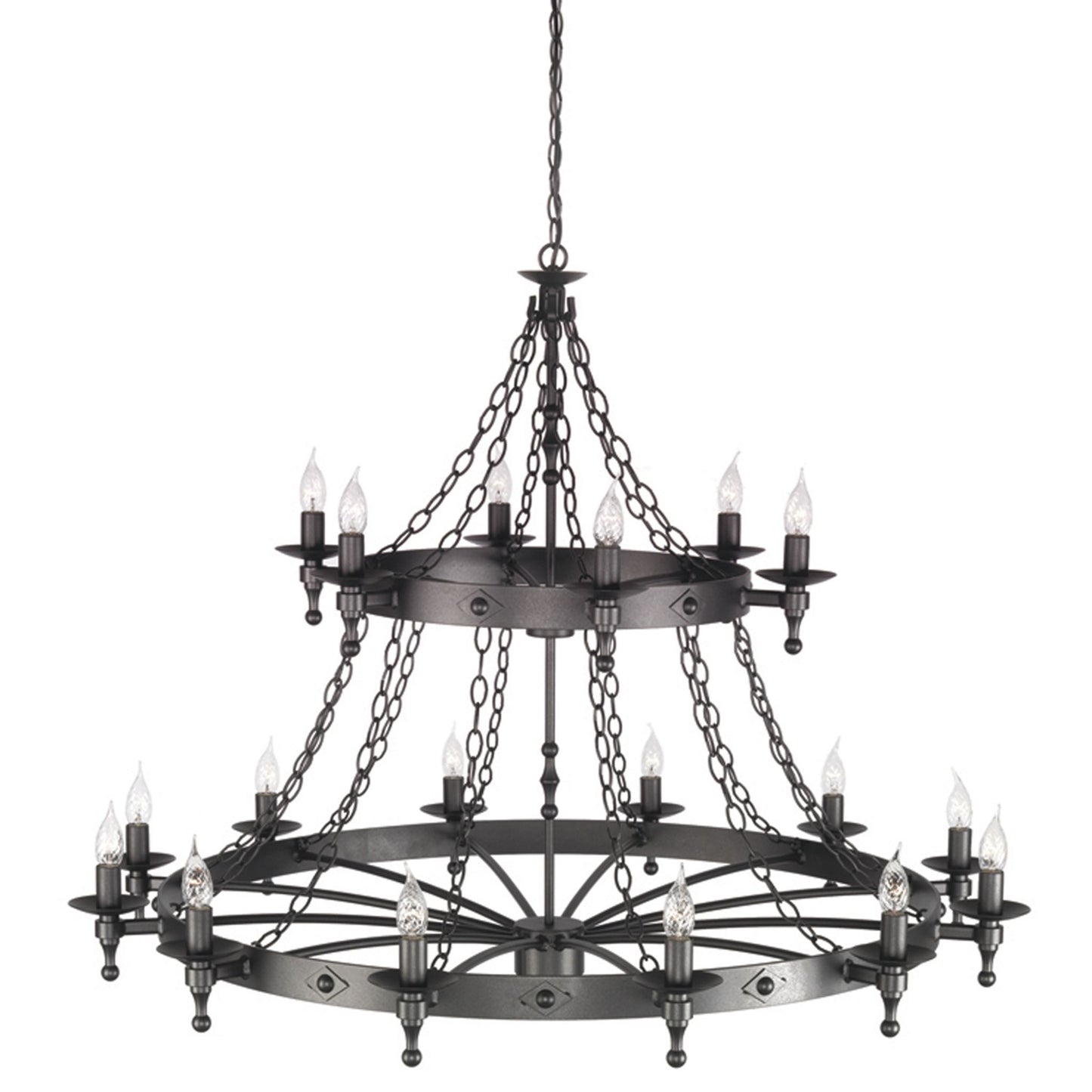 Warwick 18-Light Chandelier Graphite Black